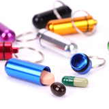 Waterproof Aluminum Pill Box Case Bottle Cache Drug Holder Container Keychain Medicine Box Health Care