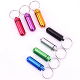 Waterproof Aluminum Pill Box Case Bottle Cache Drug Holder Container Keychain Medicine Box Health Care