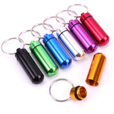 Waterproof Aluminum Pill Box Case Bottle Cache Drug Holder Container Keychain Medicine Box Health Care