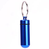 Waterproof Aluminum Pill Box Case Bottle Cache Drug Holder Container Keychain Medicine Box Health Care