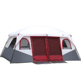 Large Double-Layer Camping Tent – 2 Bedrooms + Living Area, Summer Outdoor Sun Shelter
