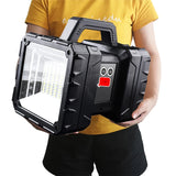 LED Flashlight XHP100 9-Core Super Bright Rechargeable Double Head Searchlight Handheld XHP70.2 Work Light Spotlight Floodling - Jack's Clearance