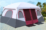 Large Double-Layer Camping Tent – 2 Bedrooms + Living Area, Summer Outdoor Sun Shelter