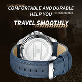 Men’s NAVIFORCE Quartz Watch – Sport, Leather, Waterproof