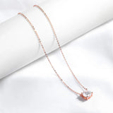 Rose Gold Moissanite Pendant Necklace – 1-5CT, Sterling Silver 925