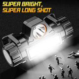 LED Head-Mounted Magnetic Flashlight – Rechargeable Strong Light for Night Fishing & Outdoor Use