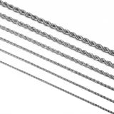 925 Sterling Silver Rope Chain Necklace & Bracelet – 2mm/3mm/4mm Unisex