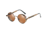 Metal Steam Punk Style Sun Glasses Steampunk Fashion Men Retro Round Sunglasses