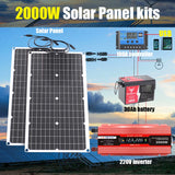 Complete 2000W Solar Power Kit – 110V/220V Inverter, LiFePO4 Battery