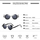 Metal Steam Punk Style Sun Glasses Steampunk Fashion Men Retro Round Sunglasses