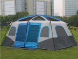 Large Double-Layer Camping Tent – 2 Bedrooms + Living Area, Summer Outdoor Sun Shelter