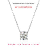 Rose Gold Moissanite Pendant Necklace – 1-5CT, Sterling Silver 925