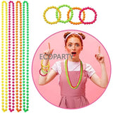 Women's 80s Retro Party Dress Accessory Set - Fishnet Gloves, Leg Warmers, Tutu Skirts (19pcs)