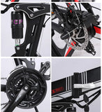 26” Folding Electric Mountain Bike – 250W, Dual Suspension