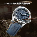 Men’s NAVIFORCE Quartz Watch – Sport, Leather, Waterproof