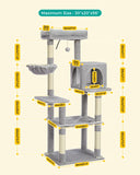 Cat Tower Condo for Large Cats - Multi-Level Entertainment & Scratching Perch