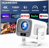4K Portable Android Projector – 1080P HD, Auto Focus, Home & Outdoor Cinema