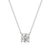 Rose Gold Moissanite Pendant Necklace – 1-5CT, Sterling Silver 925