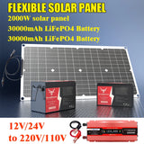 Complete 2000W Solar Power Kit – 110V/220V Inverter, LiFePO4 Battery