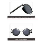 Metal Steam Punk Style Sun Glasses Steampunk Fashion Men Retro Round Sunglasses