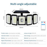 Outdoor Solar Lights - LED Motion Sensor Wall Lamp, Waterproof Spotlight