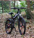 26” Folding Electric Mountain Bike – 250W, Dual Suspension