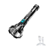 Big Strong Light LED Flashlight USB Rechargeable Tactical Hunting Flashlight Built in Battery Flash Light Jack's Clearance