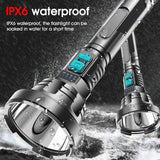 Big Strong Light LED Flashlight USB Rechargeable Tactical Hunting Flashlight Built in Battery Flash Light Jack's Clearance