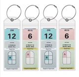 4 Pieces Cruise Tags Luggage Tag Holders with Zip Seal & Steel