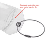 4 Pieces Cruise Tags Luggage Tag Holders with Zip Seal & Steel