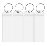 4 Pieces Cruise Tags Luggage Tag Holders with Zip Seal & Steel