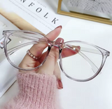 New Large Frame Anti Blue Light Eyeglass Frame Reading Glasses Fresh And Simple Style