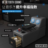 Modern Genuine Leather Sectional Sofa Sets Couch Sofas with USB Charging and Bluetooth Speaker - MINGDIBAO Living Room Furniture