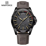 Men’s NAVIFORCE Quartz Watch – Sport, Leather, Waterproof