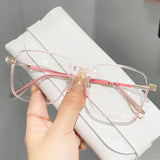 Fashion Trendy Frame Glasses Transparent Ultra-Light Large Anti Blue Light Glasses Protect Eyewear High-Definition Men Women