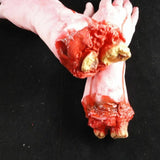 Halloween Horror Fake Arm Hand Latex Simulation Life Size Scary Arm Cut Off Hand Bloody Halloween Prop Haunted Party Decoration