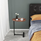 Snack Side Table, C Shaped End Table for Sofa Couch Bed Room Small Table