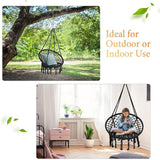 Outdoor Hammock Garden Swing Tassel Handmade Knitted Patio Egg Chair Jack's Clearance