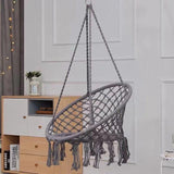 Outdoor Hammock Garden Swing Tassel Handmade Knitted Patio Egg Chair Jack's Clearance