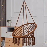 Outdoor Hammock Garden Swing Tassel Handmade Knitted Patio Egg Chair Jack's Clearance