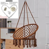 Outdoor Hammock Garden Swing Tassel Handmade Knitted Patio Egg Chair Jack's Clearance