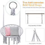 Outdoor Hammock Garden Swing Tassel Handmade Knitted Patio Egg Chair Jack's Clearance