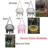 Outdoor Hammock Garden Swing Tassel Handmade Knitted Patio Egg Chair Jack's Clearance
