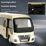 1:32 Toyota Coaster Luxury Business Bus Alloy Metal Diecast Model Car Interior Computer Desktop Ornaments Gift