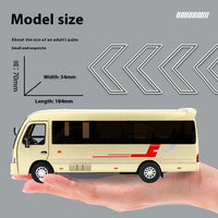 1:32 Toyota Coaster Luxury Business Bus Alloy Metal Diecast Model Car Interior Computer Desktop Ornaments Gift