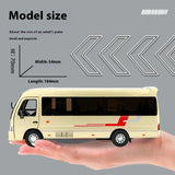 1:32 Toyota Coaster Luxury Business Bus Alloy Metal Diecast Model Car Interior Computer Desktop Ornaments Gift