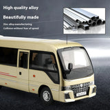 1:32 Toyota Coaster Luxury Business Bus Alloy Metal Diecast Model Car Interior Computer Desktop Ornaments Gift