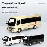 1:32 Toyota Coaster Luxury Business Bus Alloy Metal Diecast Model Car Interior Computer Desktop Ornaments Gift