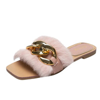 Women Slippers Causal Ladies Square Toe Flat Outdoor