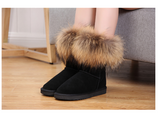 Women's Fox Fur Snow Boots